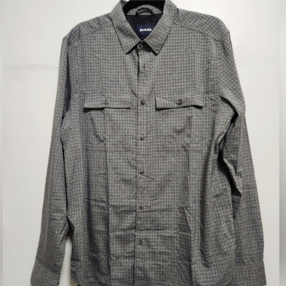 NWT PRANA Garvan LS Shirt size medium Long sleeve button down NEW
